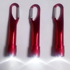 LED قرمز فلزی / پلاستیک آرم چاپ چراغ قوه به رهبری زنجیر کلید مشعل برای هدایای تبلیغاتی