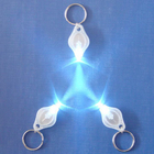 شخصی سفارشی هدیه پی وی سی، METAL چراغ قوه سفید زنجیر کلید، کوتاه رهبری در Keychain