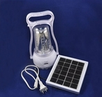 2W خورشیدی LED پنل، کمپینگ چراغ اضطراری با AC و DC پورت شارژ برای شارژ تلفن یواس بی چراغ