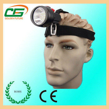 KL2.5LM قابل شارژ LED کارگران معدن زغال سنگ چراغ جلو / LED سر مشعل MSHA تایید