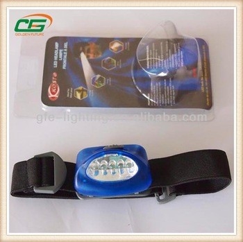 در فضای باز سر ضد آب مشعل / چراغ پیشانی با 5PCS سفید LED