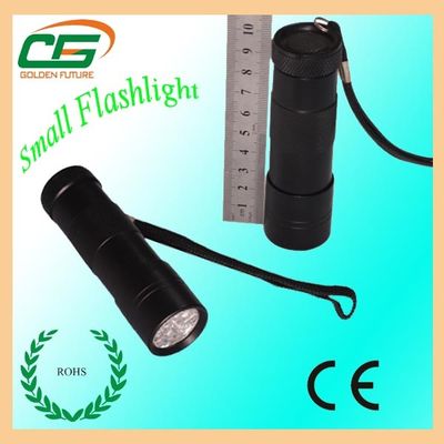 سیاه و سفید LED چراغ قوه مشعل کوتاه آلومینیوم 14000MCD با Handstring