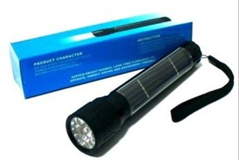 با کیفیت بالا 0.225W خورشیدی چراغ های دارای پیل قابل شارژ چراغ قوه چراغ آلومینیوم PP-EFC6074