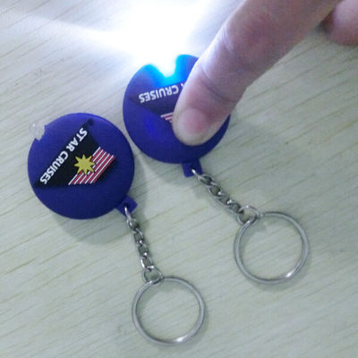 یکی دو طرفه نرم پی وی سی در Keychain، بالا روشنایی LED چراغ قوه در Keychain