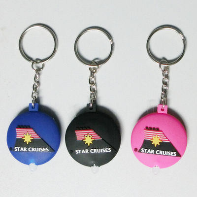 یکی دو طرفه نرم پی وی سی در Keychain، بالا روشنایی LED چراغ قوه در Keychain