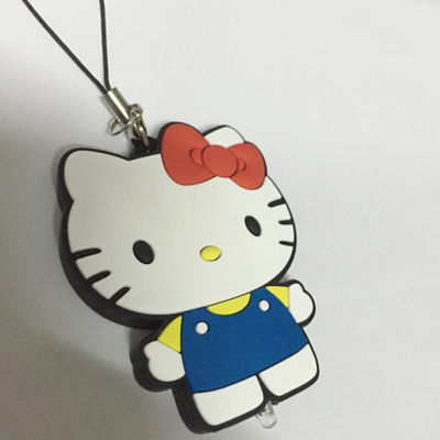 ناز رهبری نرم پی وی سی پلاستیکی سلام بچه گربه در Keychain کوتاه برای کیسه لوازم جانبی