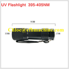 ضد آب سیاه رنگ آلیاژ آلومینیوم خشک باتری 395NM 9 UV LED چراغ قوه / مشعل
