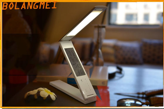 آلیاژ آلومینیوم USB LED چراغ رومیزی با ال سی دی تقویم / LED خواندن نور تختخواب