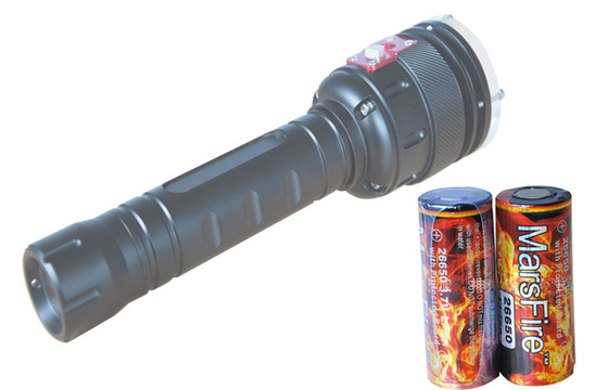 4000LM سیاه MarsFire ضد آب چراغ شیرجه مشعل، 100M زیر آب غواصی مشعل